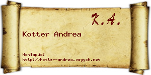 Kotter Andrea névjegykártya