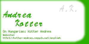 andrea kotter business card